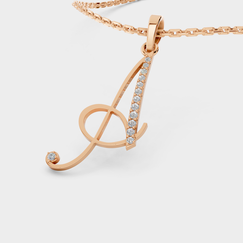 Necklace Letter A Gold