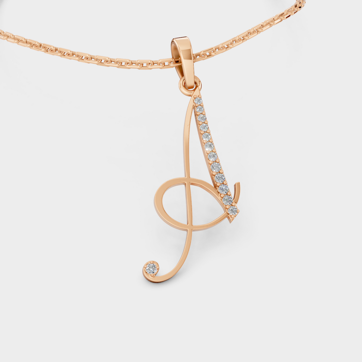 Necklace Letter A Gold