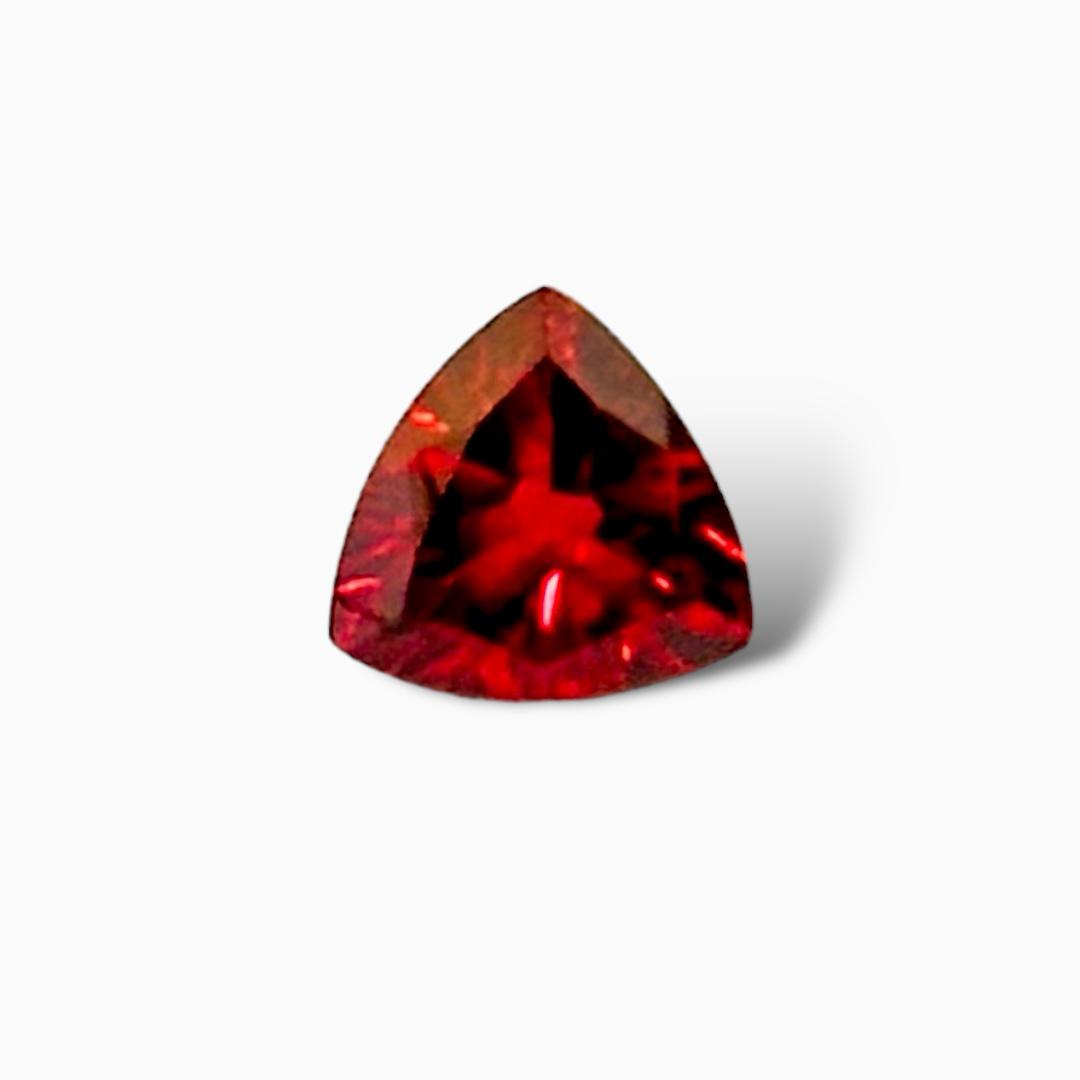 Natural Rhodolite Garnet Stone 2.4 Carats Trilliant Cut 6 x 6 mm