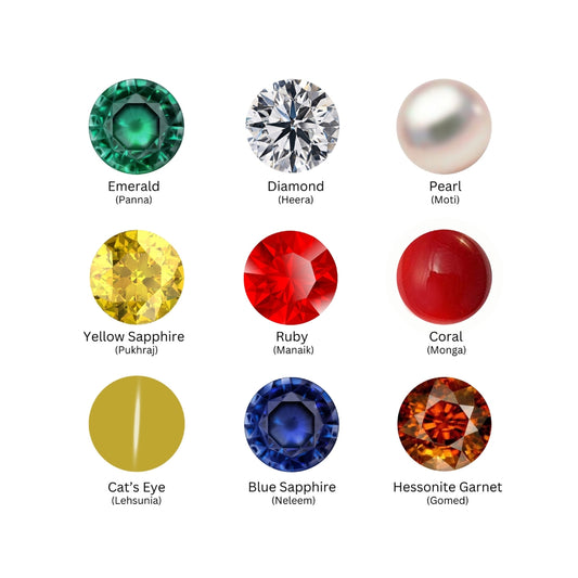 Original Natural Navratna Set Stones Buy Online for Personalised Jewellery
