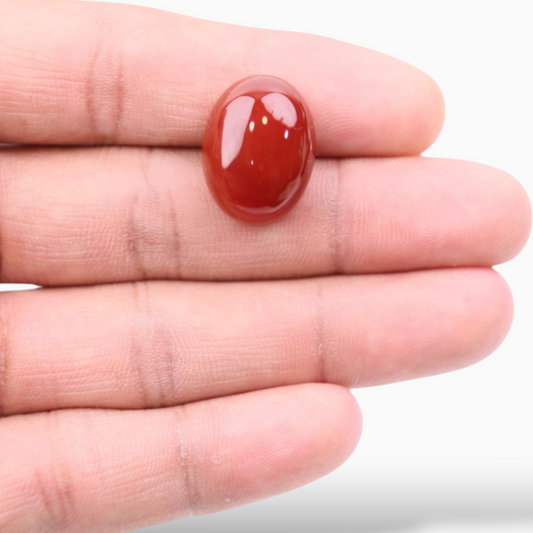 Natural Orange Agate (Aqeeq Stone)  6.40 Carats 14X10mm