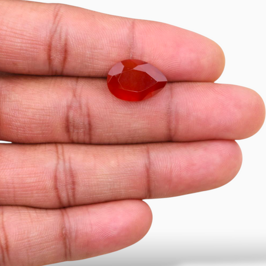 Natural Agate Aqeeq Stone 7.2  Carats Pear Cut Shape ( 16.5x11.5 mm)