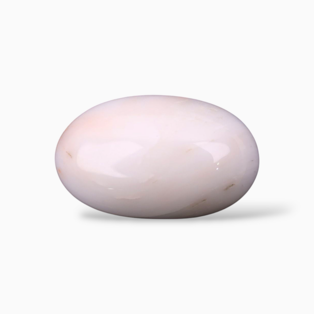 Buy Pink Coral Mooga Stone For Sale 14.18 Carats In Oval Cabochon Shape 21.5x13mm Size