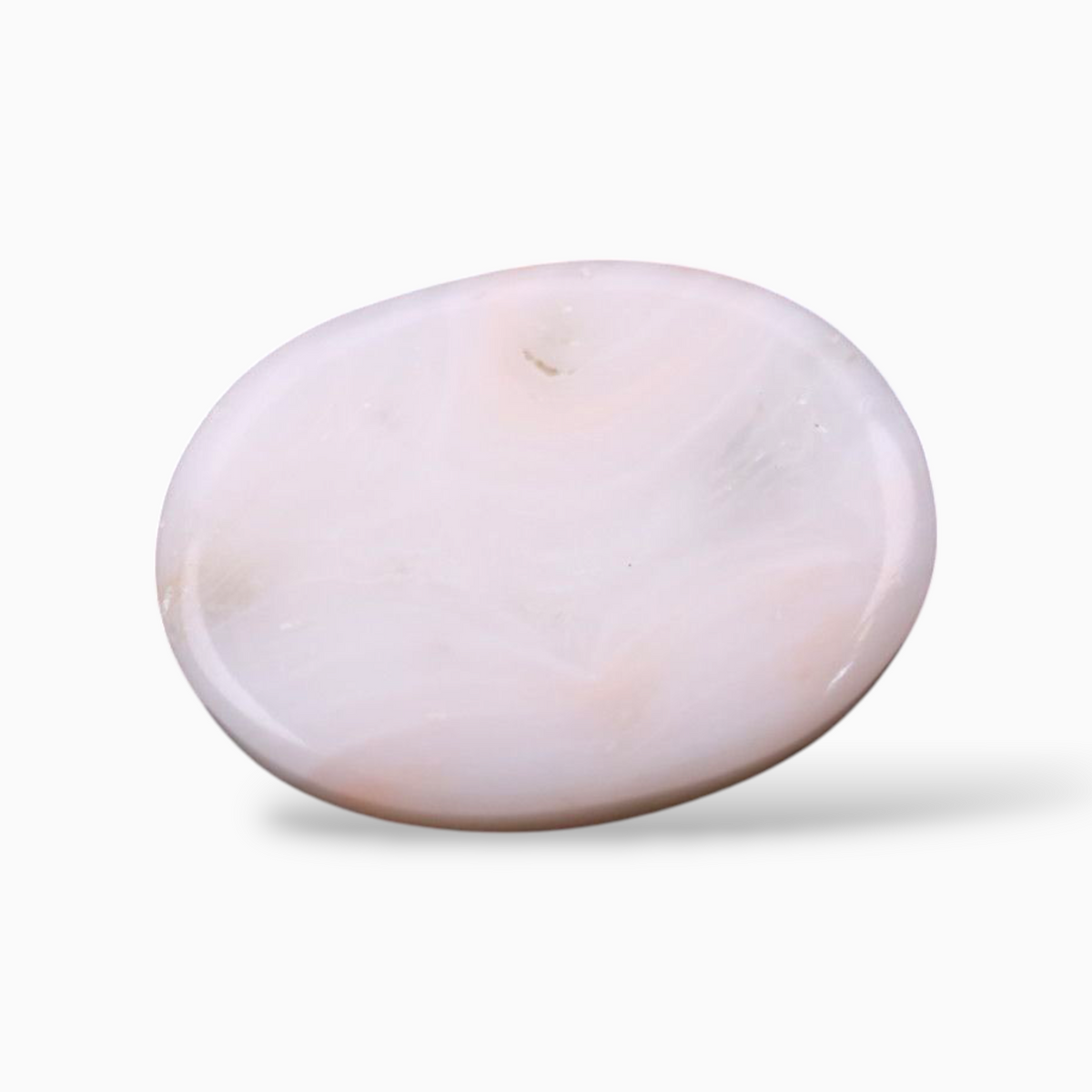 Original Pink Coral Mooga Stone 9.80 Carats In Oval Cabochon Shape 11.6x16mm Size