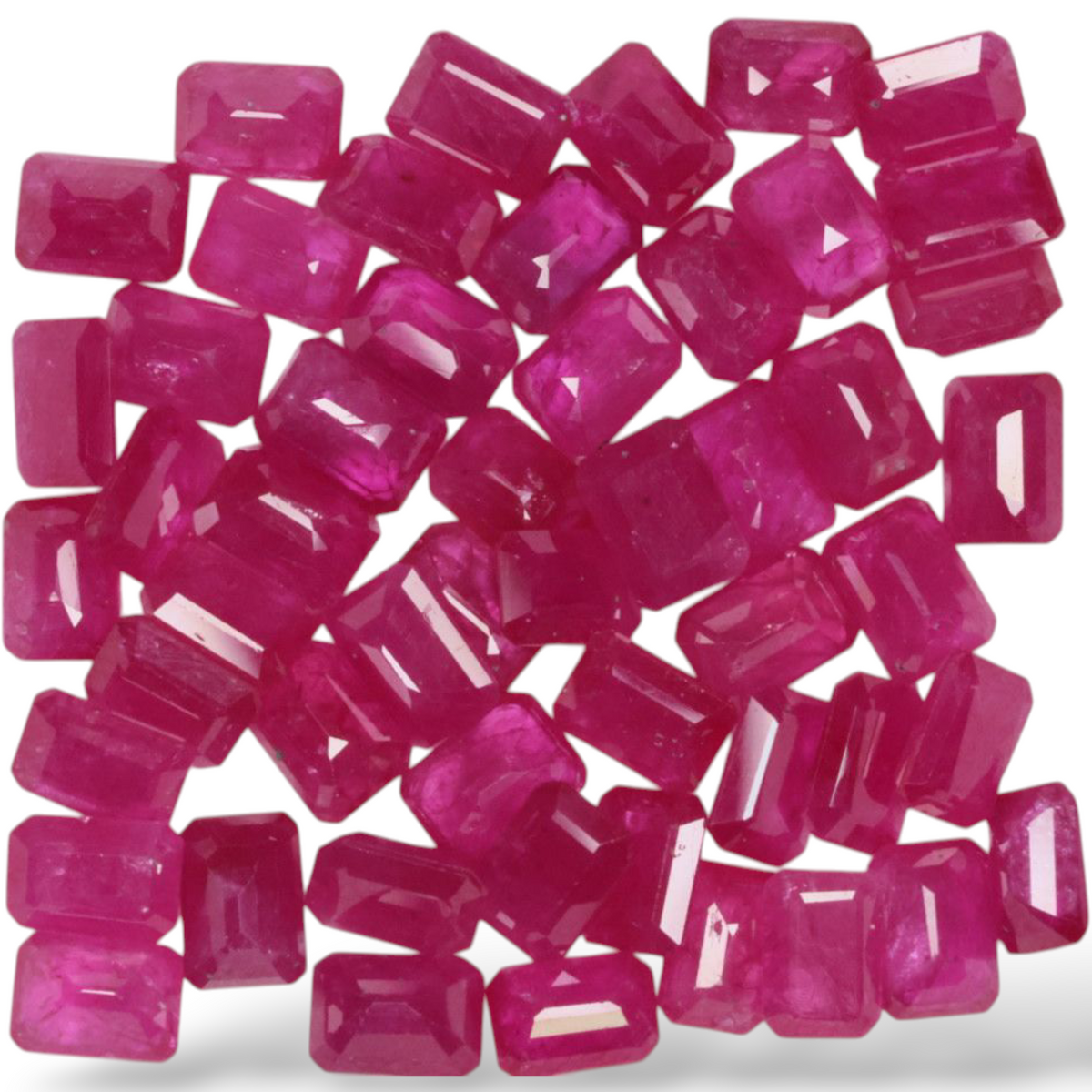 Buy Loose Manik Ruby Gemstone In Octagon Cut Shape Mix Carats 7x5mm Size
