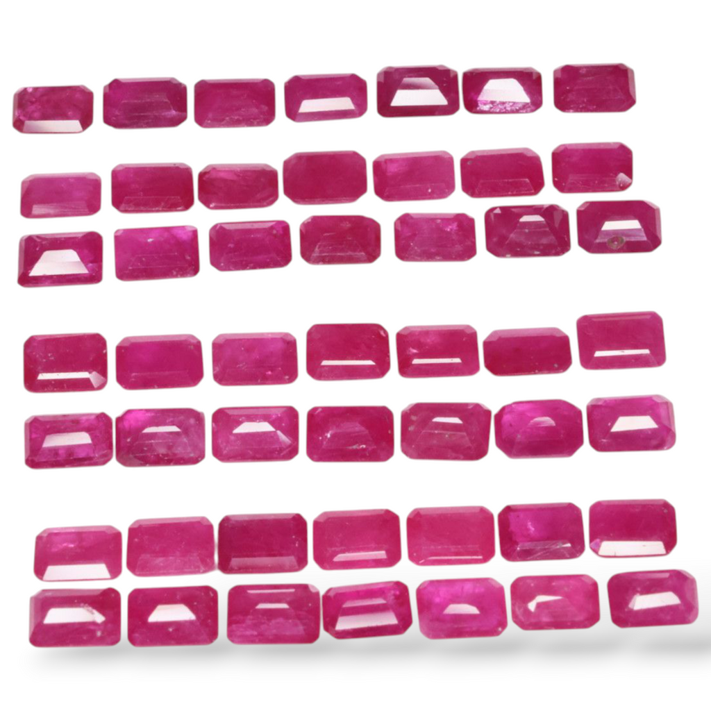 Buy Loose Manik Ruby Gemstone In Octagon Cut Shape Mix Carats 7x5mm Size