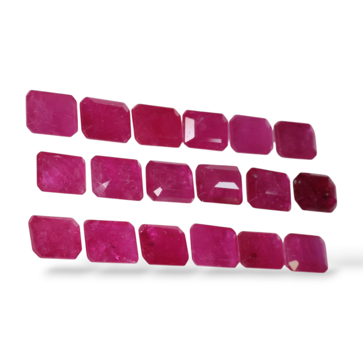 Original Loose Pink Ruby Gemstone In Octagon Cut Shape 8x6mm Size