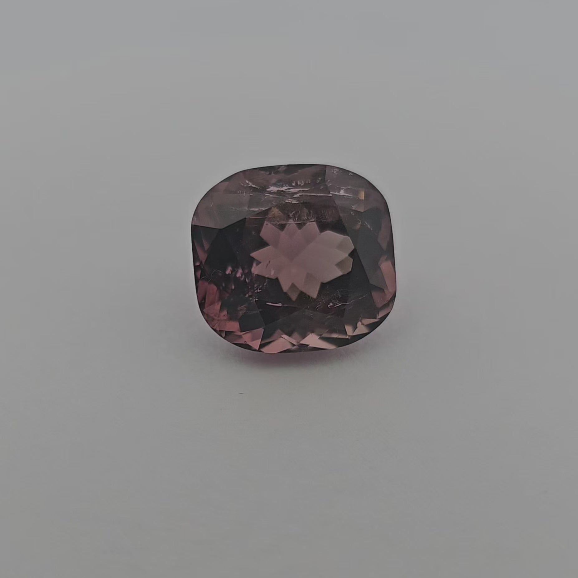 loose Natural Brown Pink Tourmaline Stone 13.33 Carats Cushion Cut (14.2 x 13.1 mm)