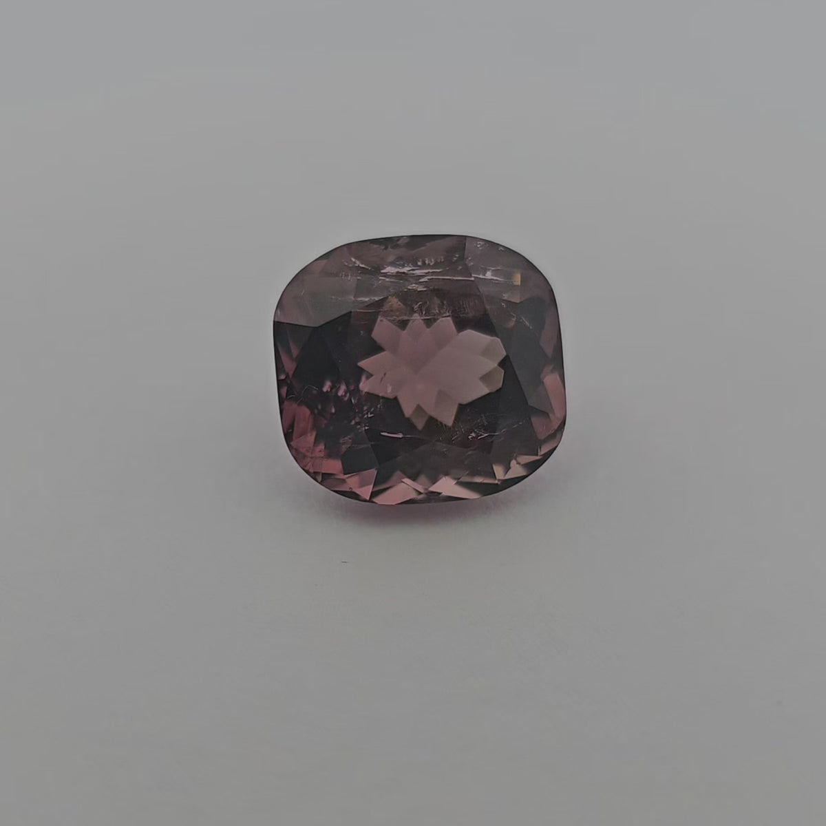 loose Natural Brown Pink Tourmaline Stone 13.33 Carats Cushion Cut (14.2 x 13.1 mm)