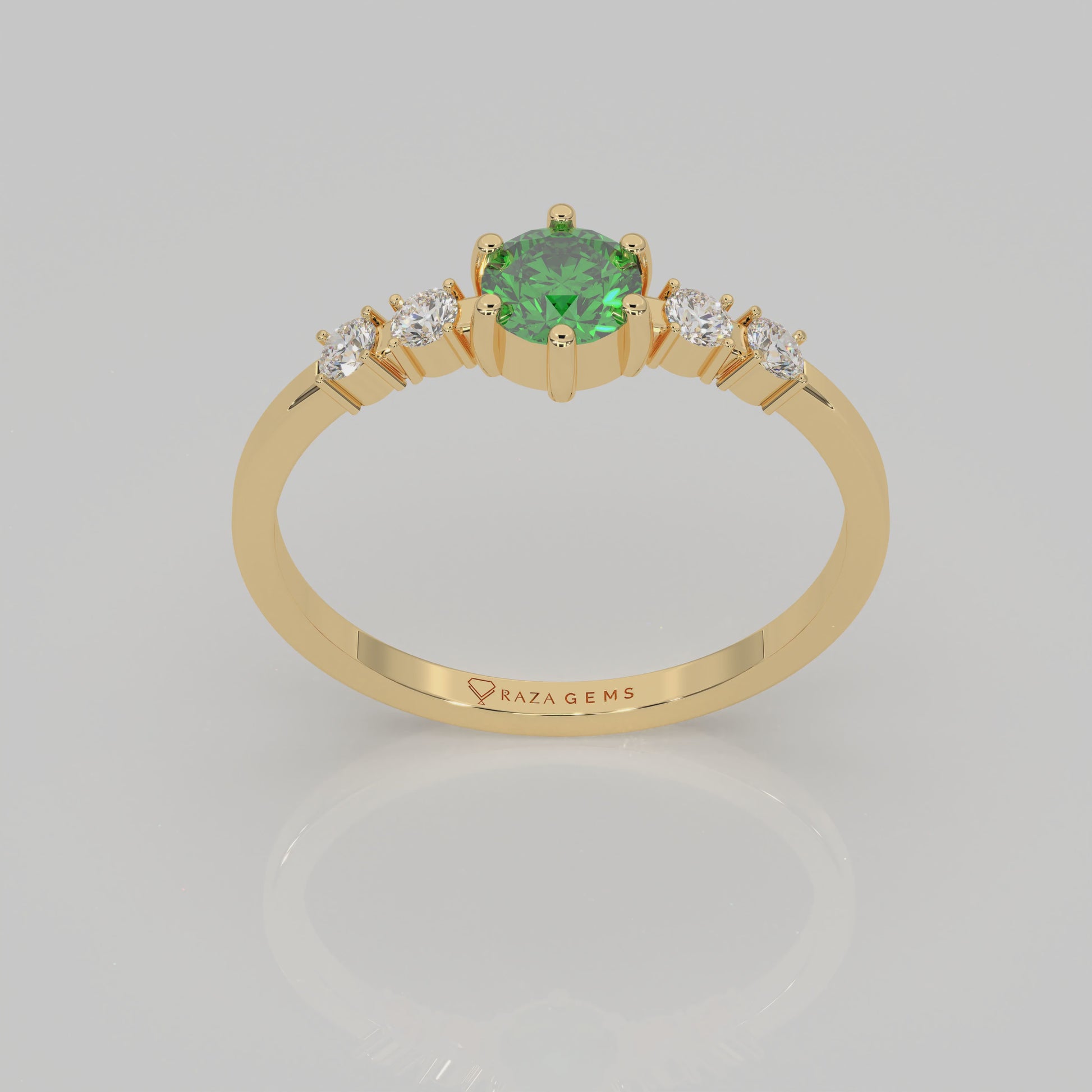 Fakhriyya Emerald Ring 18k Yellow Gold
