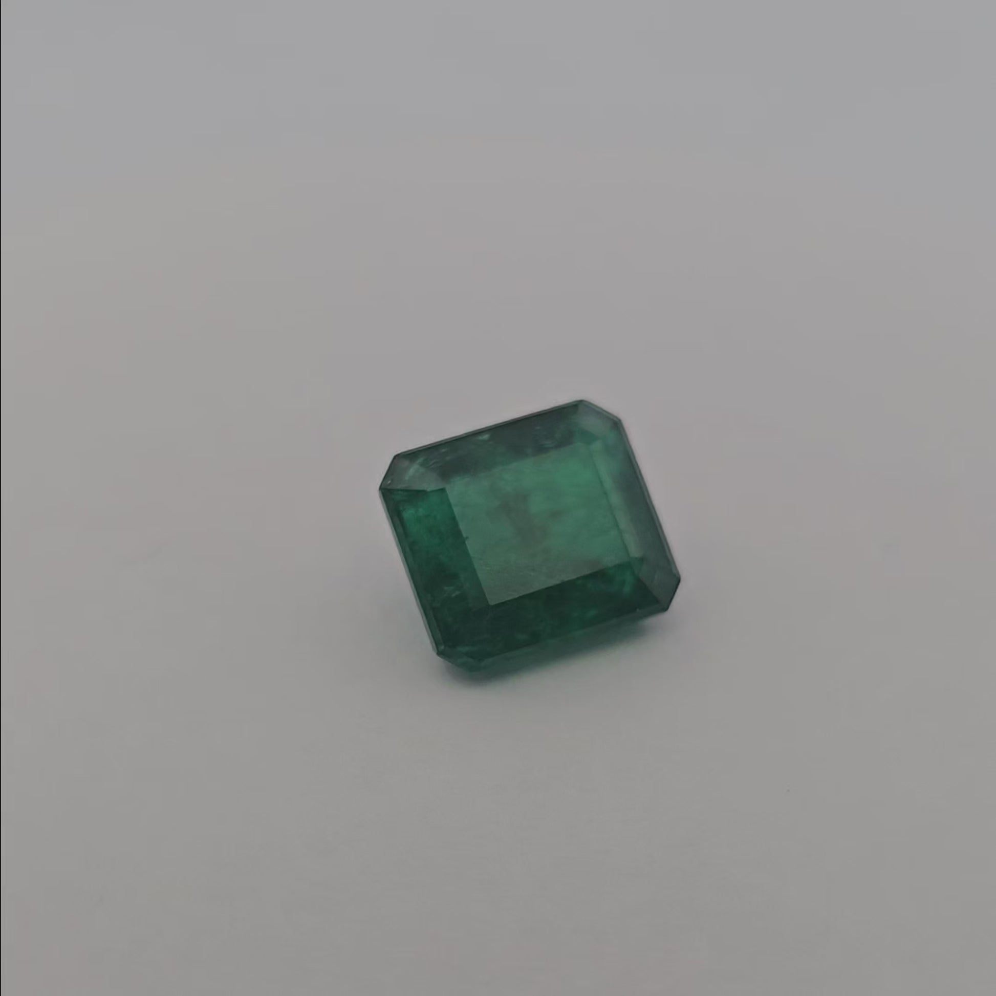 Natural Zambian Emerald Stone 6.45 Carats Emerald Cut 11.6 x 10.3 mm