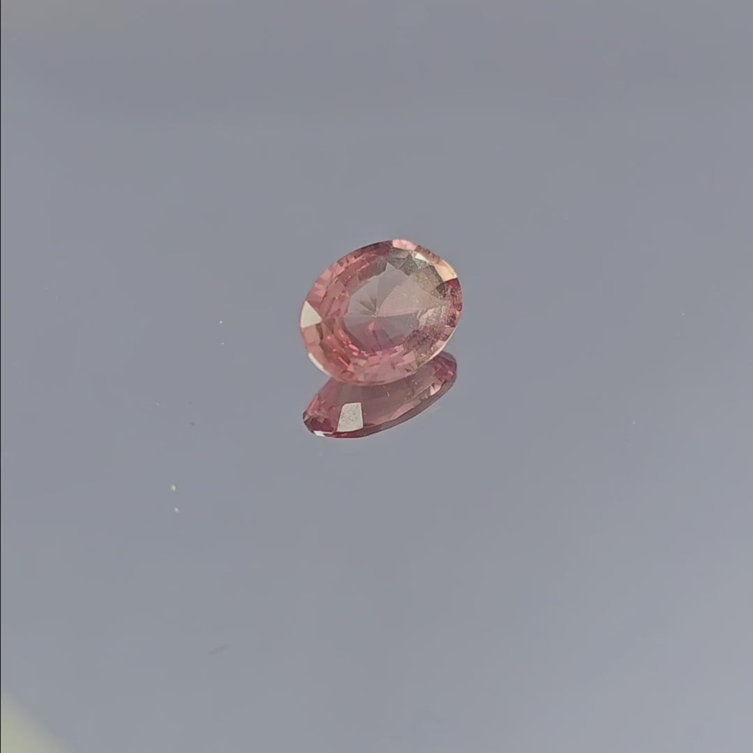 Padparadscha Sapphire Natural Stone Oval 1.09 Carats