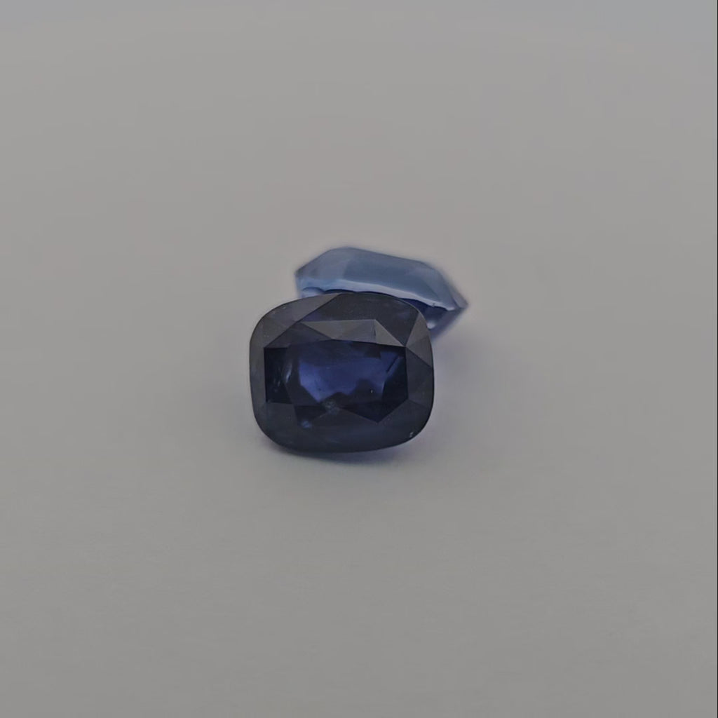 Natural Blue Sapphire Pair Stone 8.35 Carats Cushion Shape