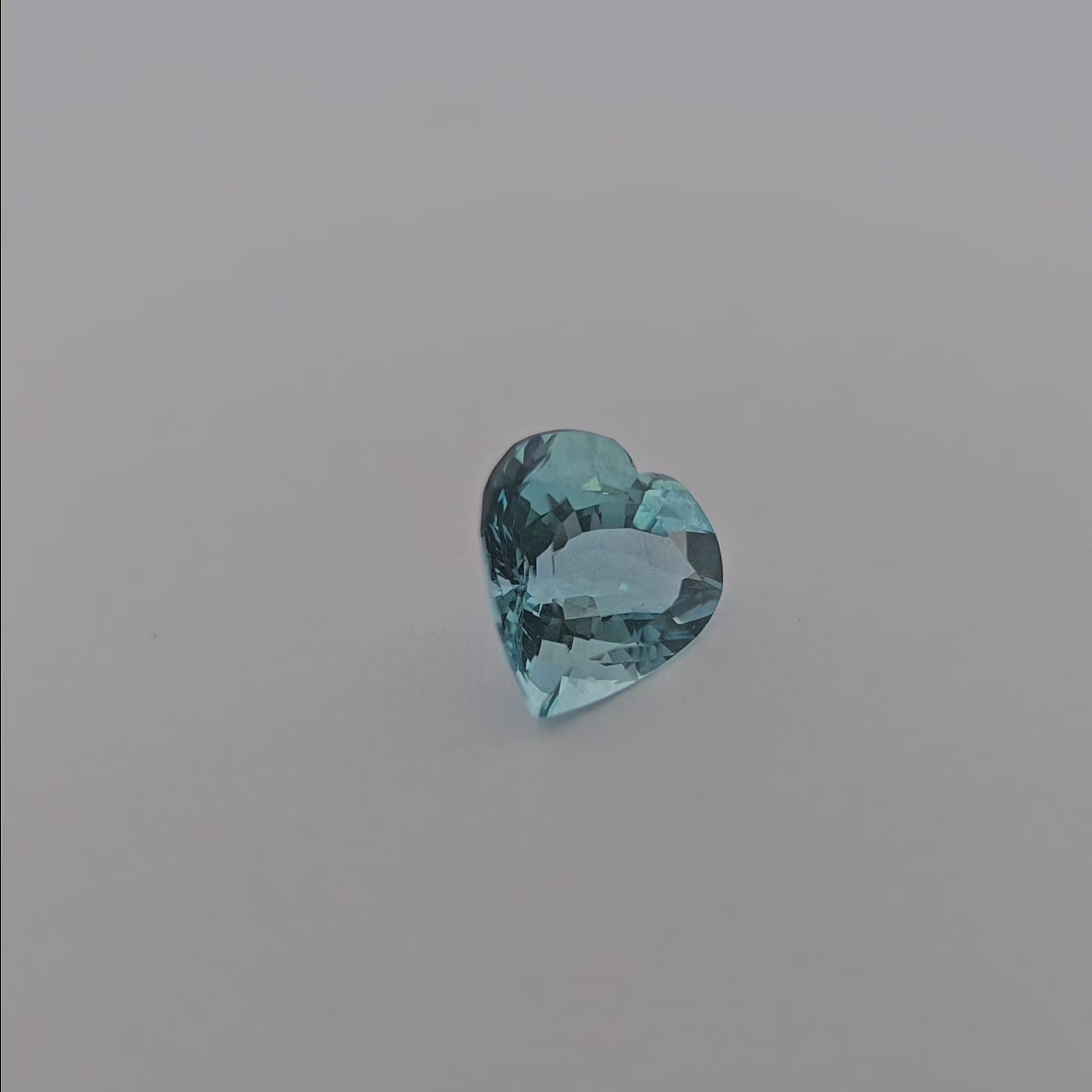 loose Natural Aquamarine Stone 4.67 Carats Heart Shape 11.7 x 11.8 mm