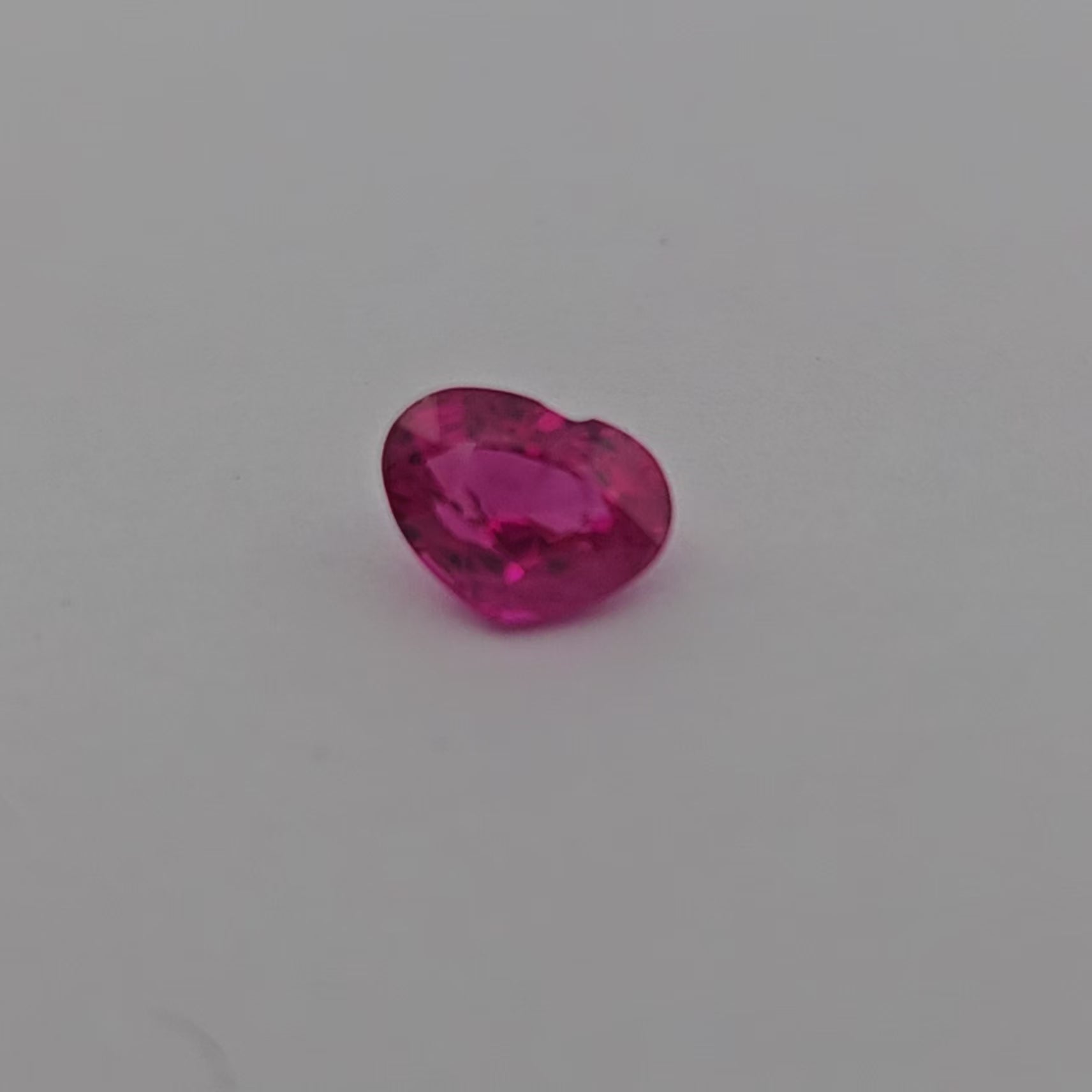 loose Natural Burmese Ruby Manik Stone 0.92 Carats Heart Shape