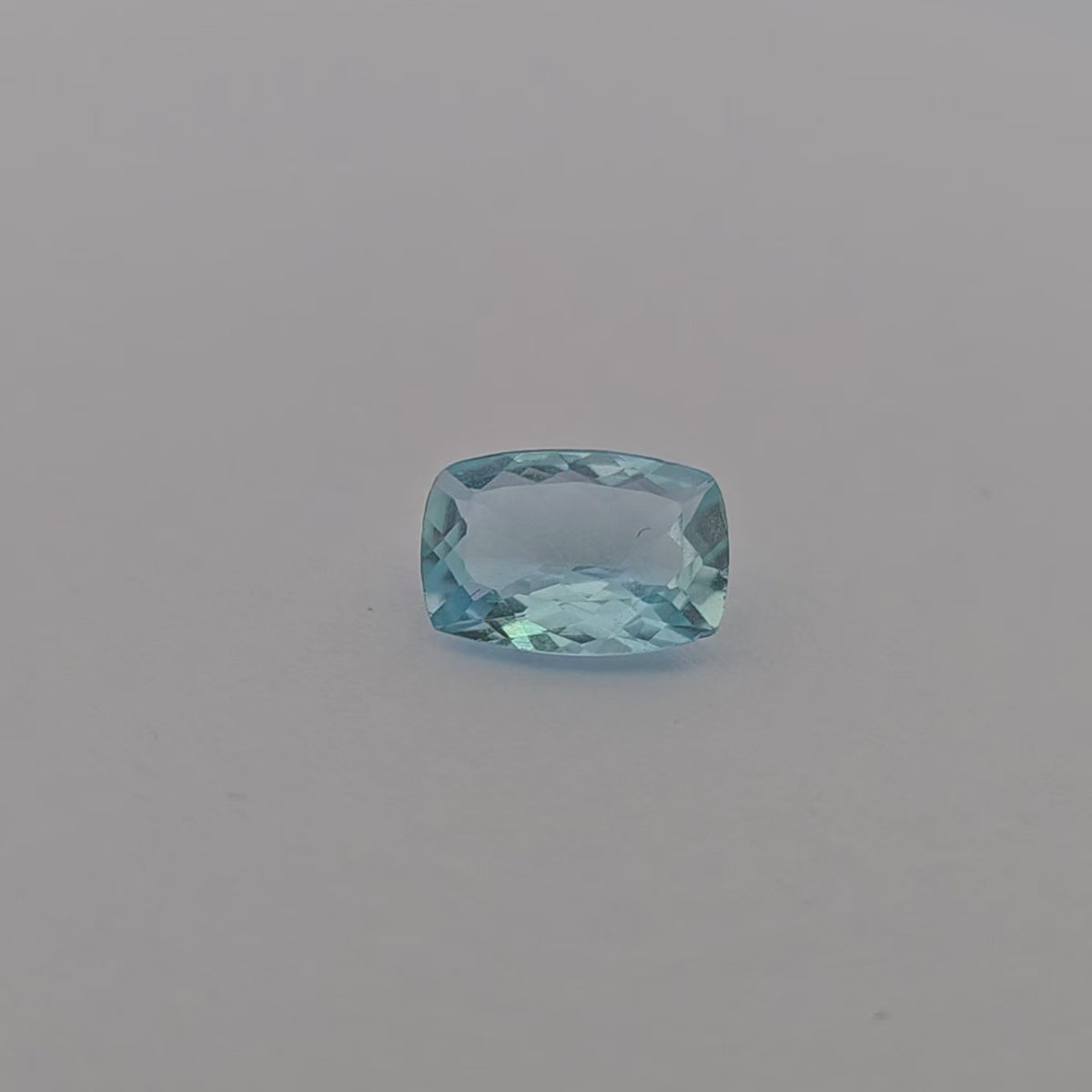 loose Natural Aquamarine Stone 1.33 Carats Cushion Shape 9 x 6.5 mm
