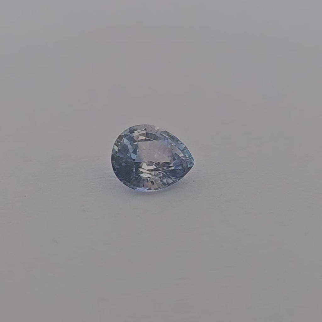 shop Natural Blue Sapphire Stone 1.24 Carats Pear Light Blue 7.5 x 6 mm