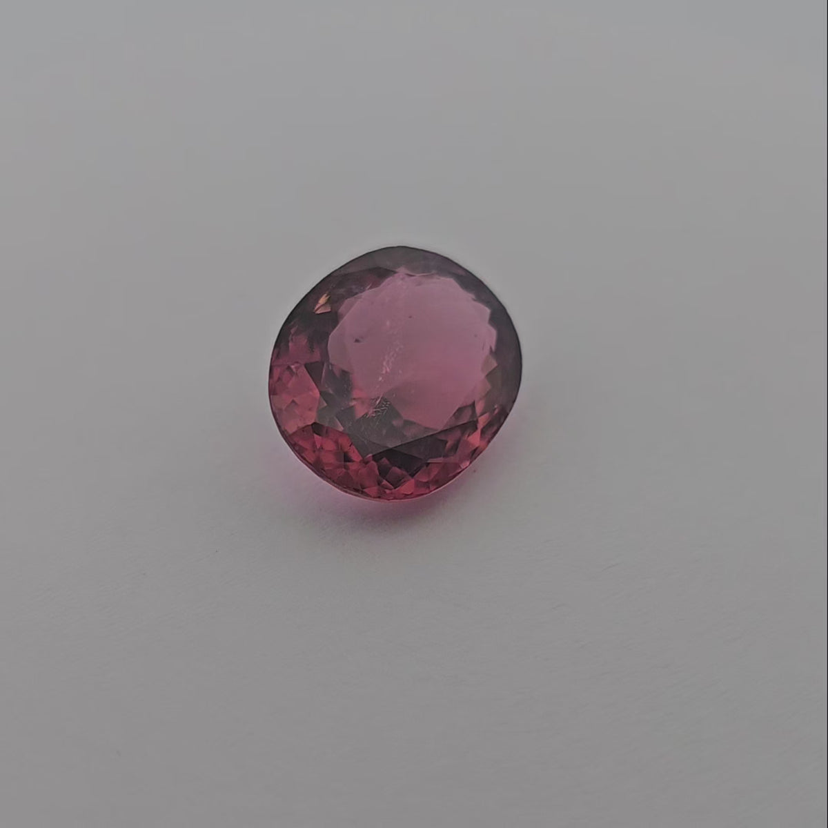 Natural Pink Tourmaline Stone 8.04 Carats Oval Shape (15.12 x 11.84 x 6.38 mm)