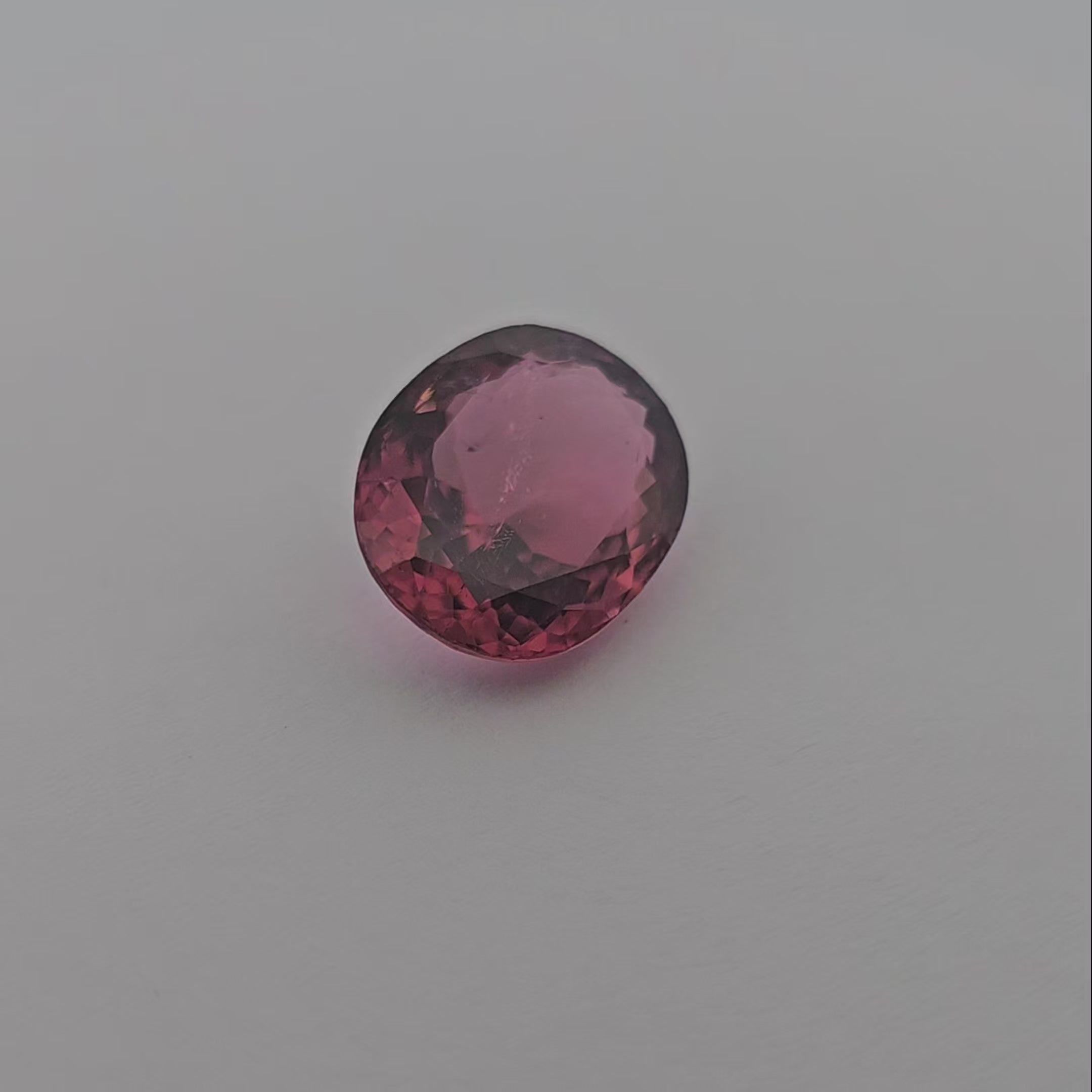 Natural Pink Tourmaline Stone 8.04 Carats Oval Shape (15.12 x 11.84 x 6.38 mm)