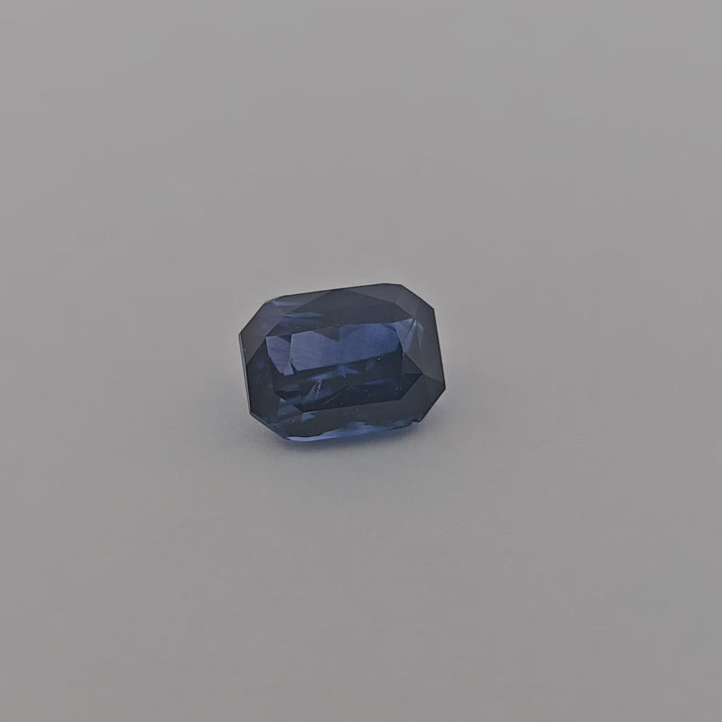 Natural Blue Sapphire Stone 3.04 Carats Emerald Cut