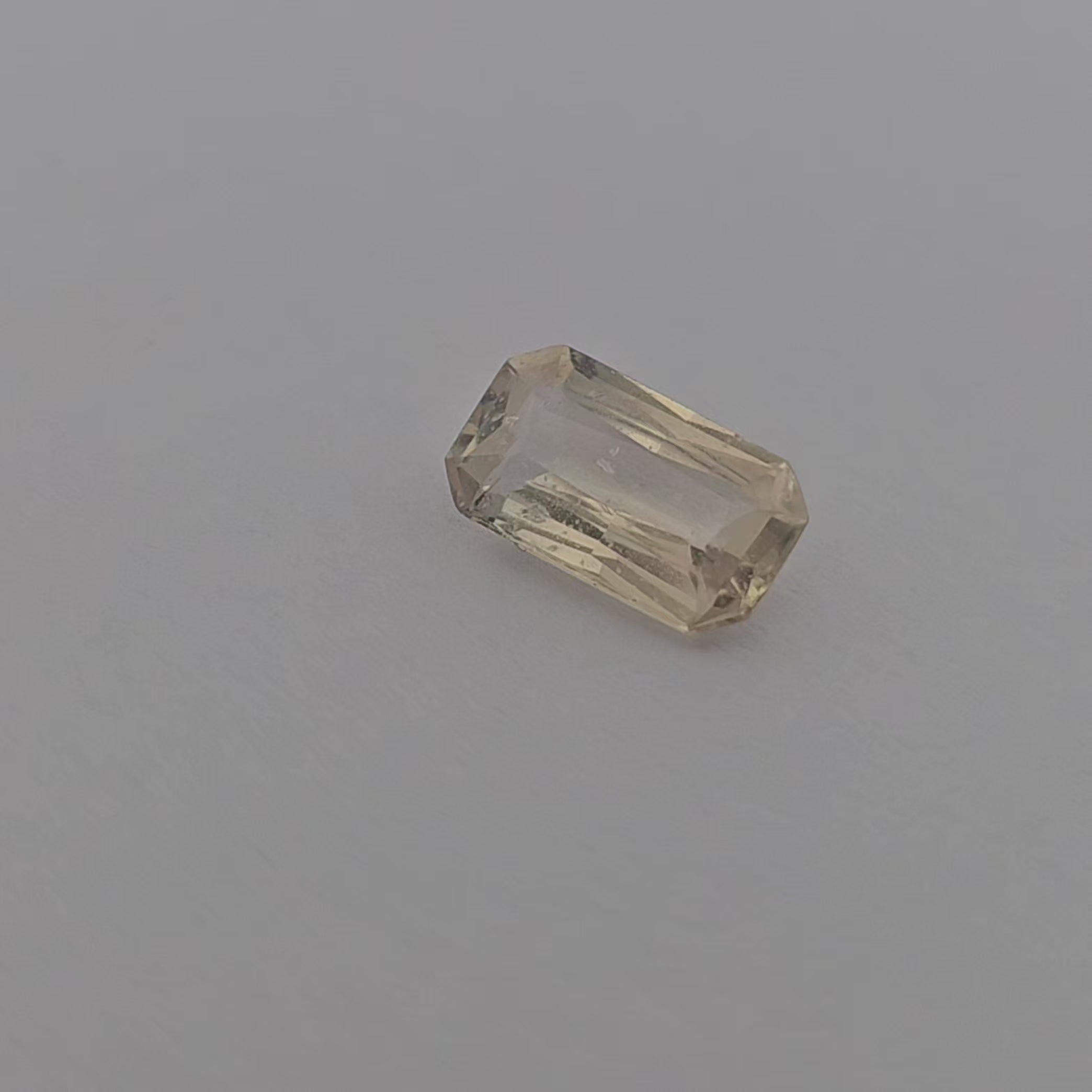 online Natural Yellow Sapphire Stone 1.53 Carats Emerald Cut Yellow 9 x 5.5 mm