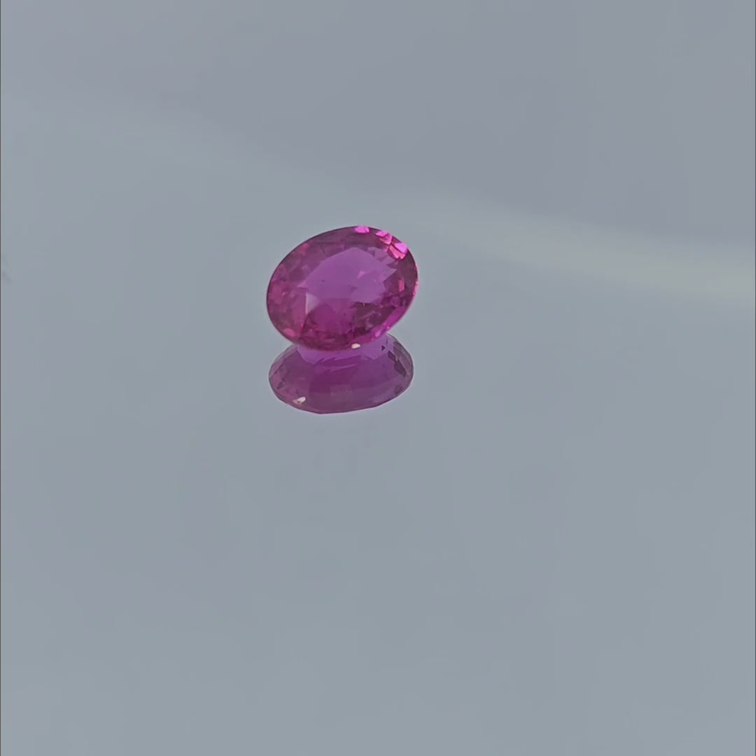 Pink Sapphire Natural Stone Oval Shape 1.4 Carats