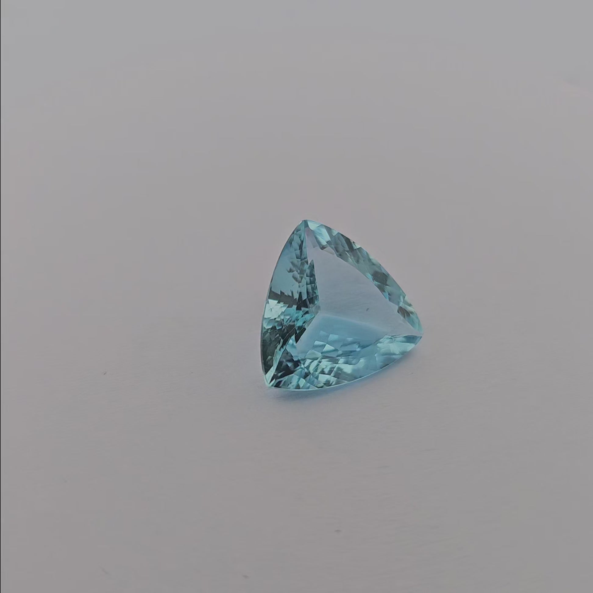Natural Aquamarine Stone 5.12 Carats Trilliant Shape 13.3 x 13 mm