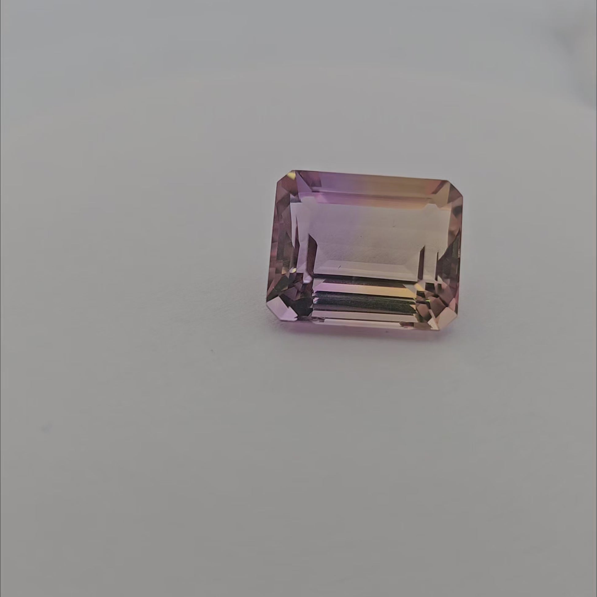 loose Natural Ametrine Stone 10.49 Carats Emerald Cut (14.3 x 11.4 mm) 