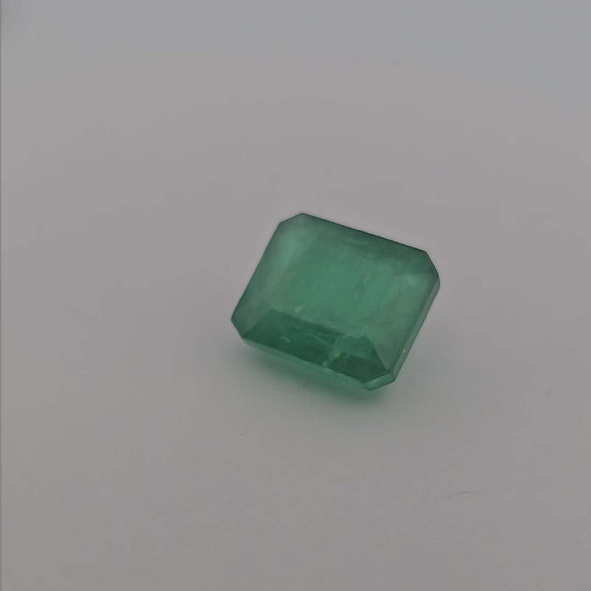  Natural Zambian Emerald Stone 8.41 Carats Emerald Cut 12.6 x 10.8  mm Rich text editor