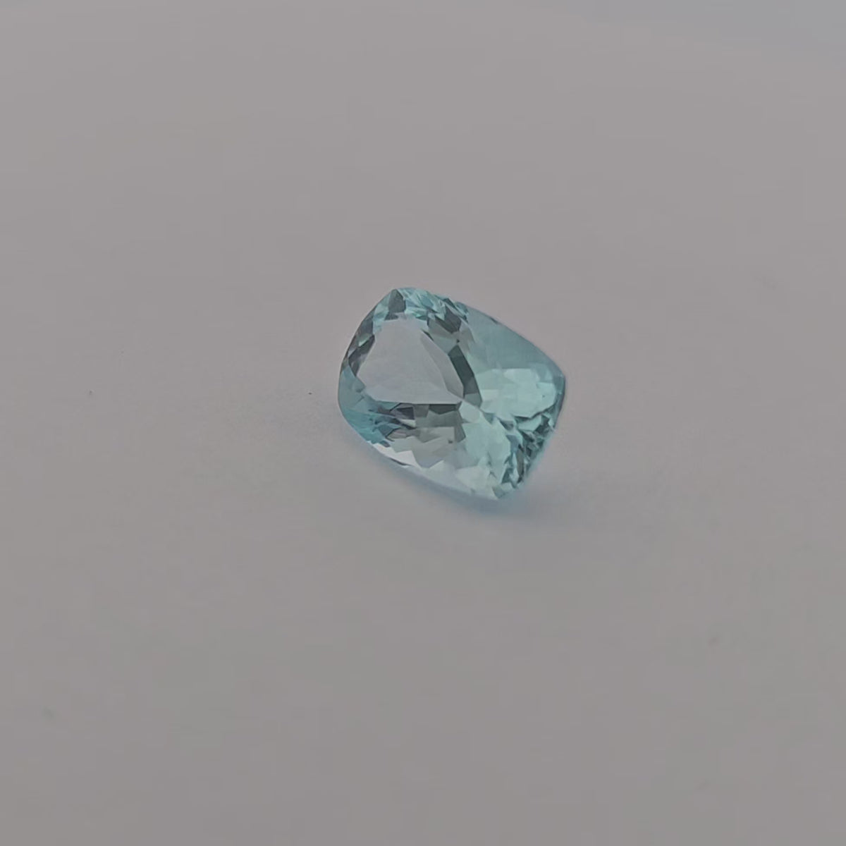 Natural Aquamarine Stone 2.16 Carats Cushion Shape 10 x 6.7 mm