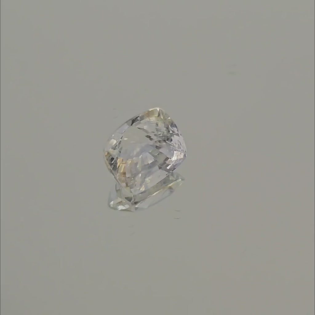 Natural Yellow Sapphire Stone Cushion Cut 3.11 Carats 8 × 7 mm