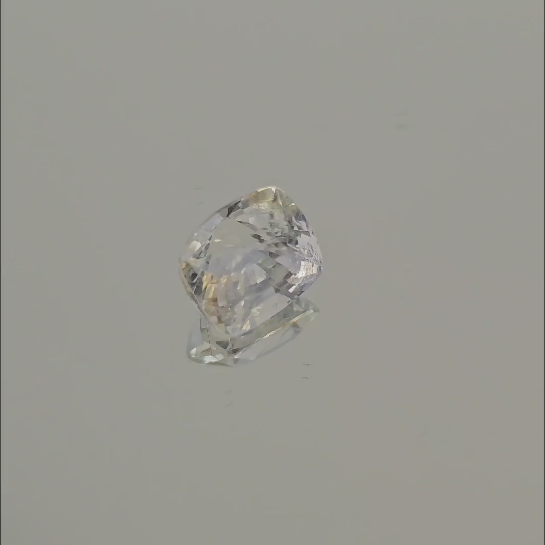 Natural Yellow Sapphire Stone Cushion Cut 3.11 Carats 8 × 7 mm