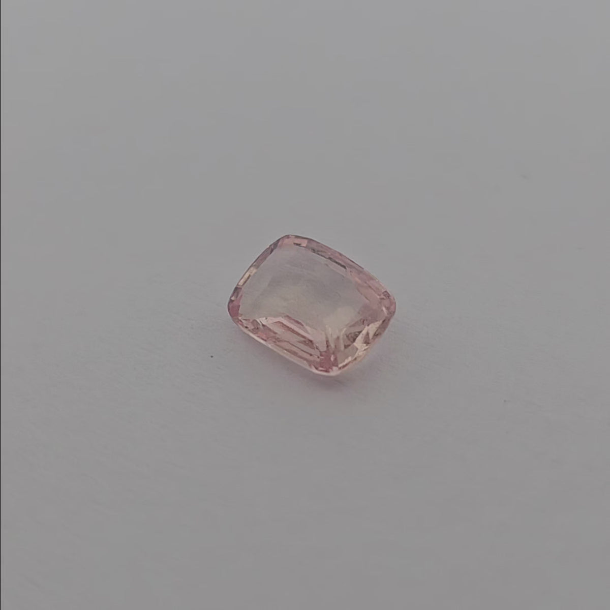 loose Natural Orange Sapphire Stone 1.55 Carats Cushion  7.8 x 5.8 mm