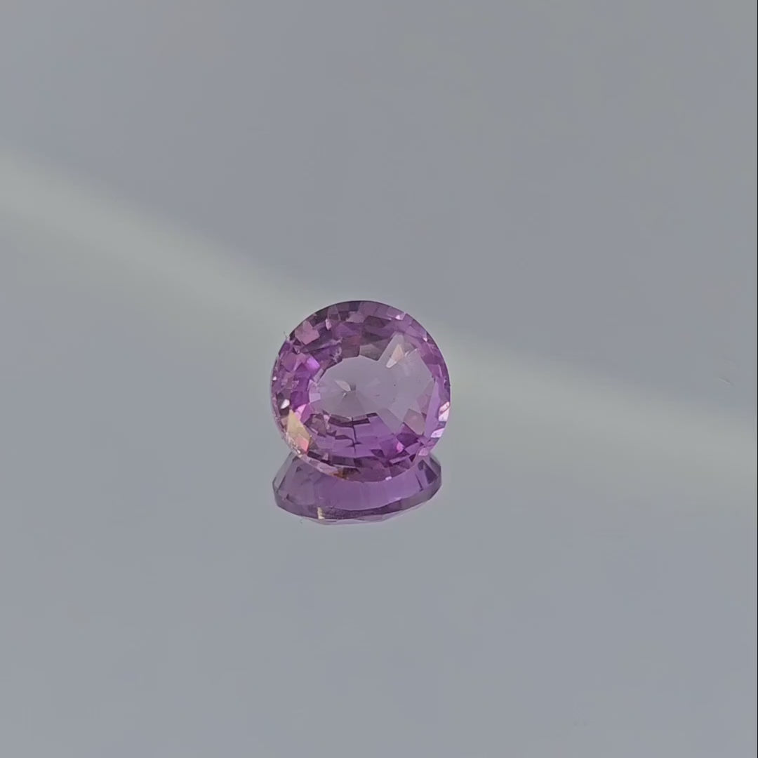 Pink Sapphire Stone Srilanka Round 2.09 Carats 7.5MM