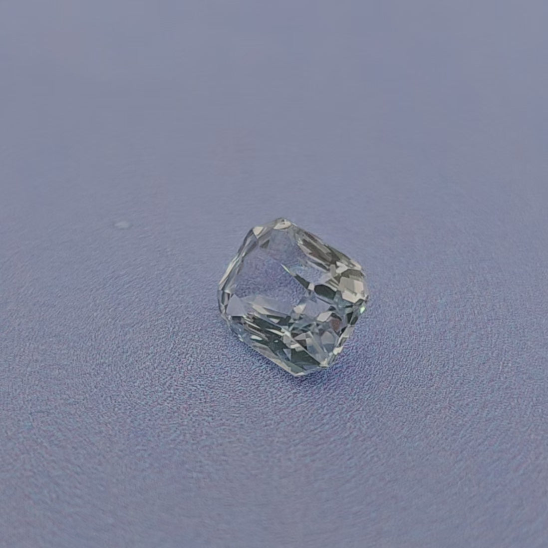 Natural White Sapphire Stone 1.55 Carats Emerald Cut