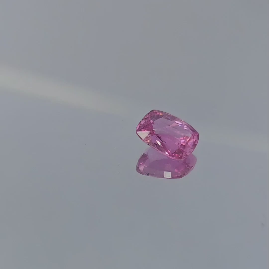 Pink Sapphire Natural Stone Cushion Cut 3.06 Carats