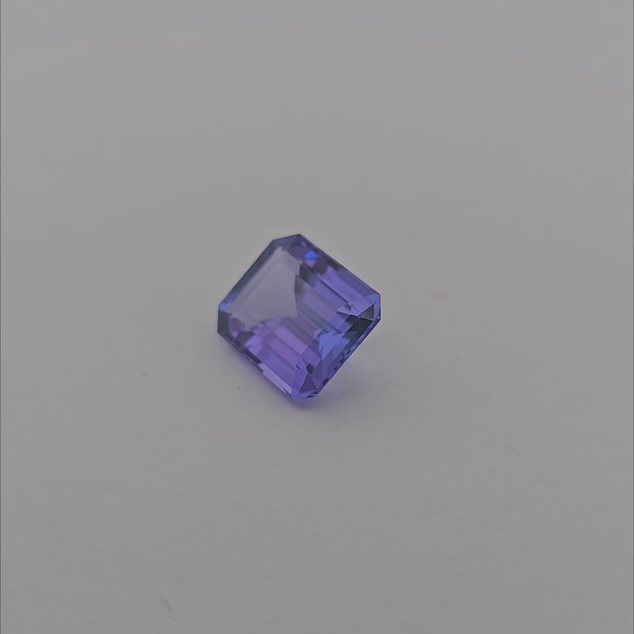 Natural Blue Tanzanite Stone 3.21 Carats Emerald Cut (10 x 8 mm) 