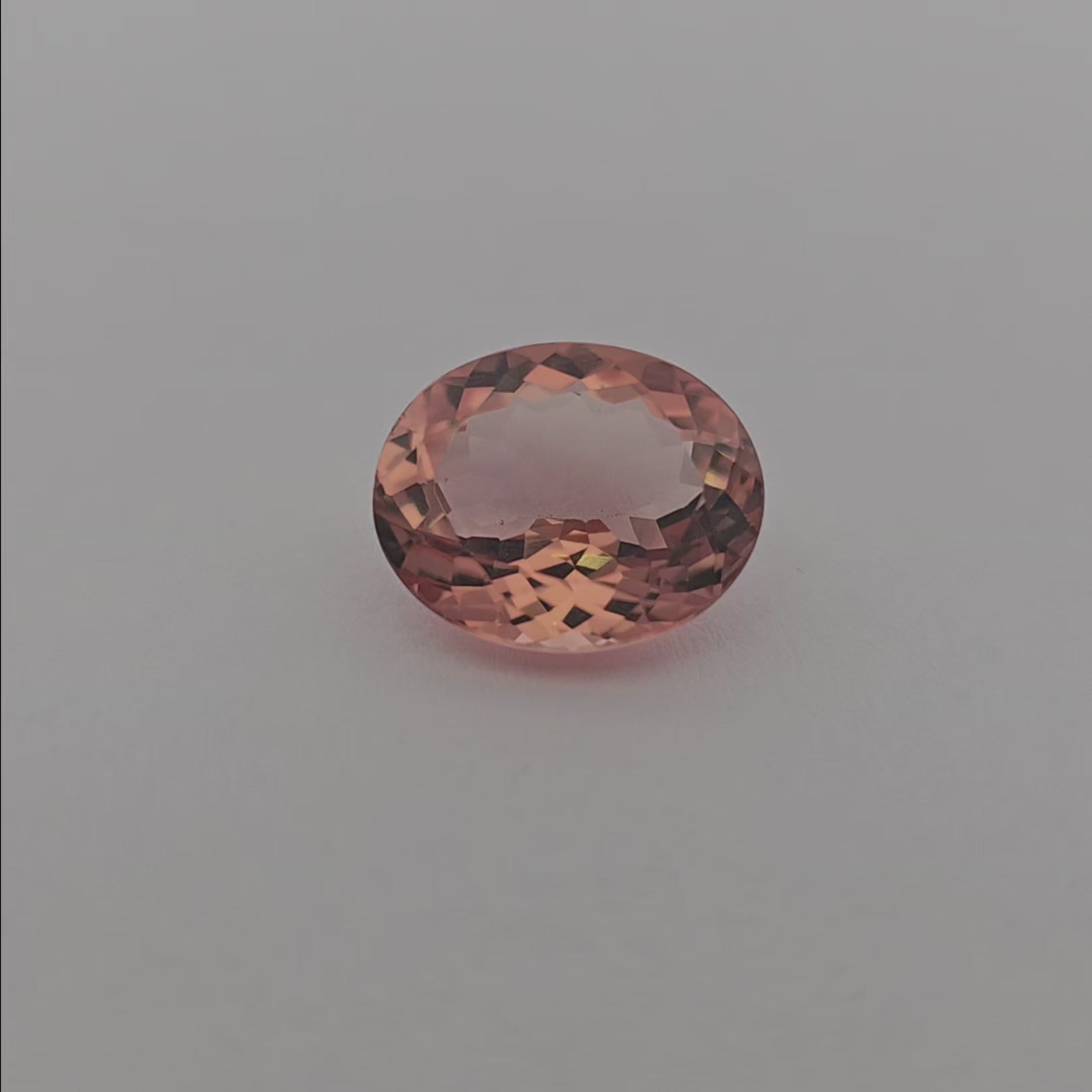 loose Natural Orange Tourmaline Stone 4.66 Carats Oval Cut (12x10 mm)