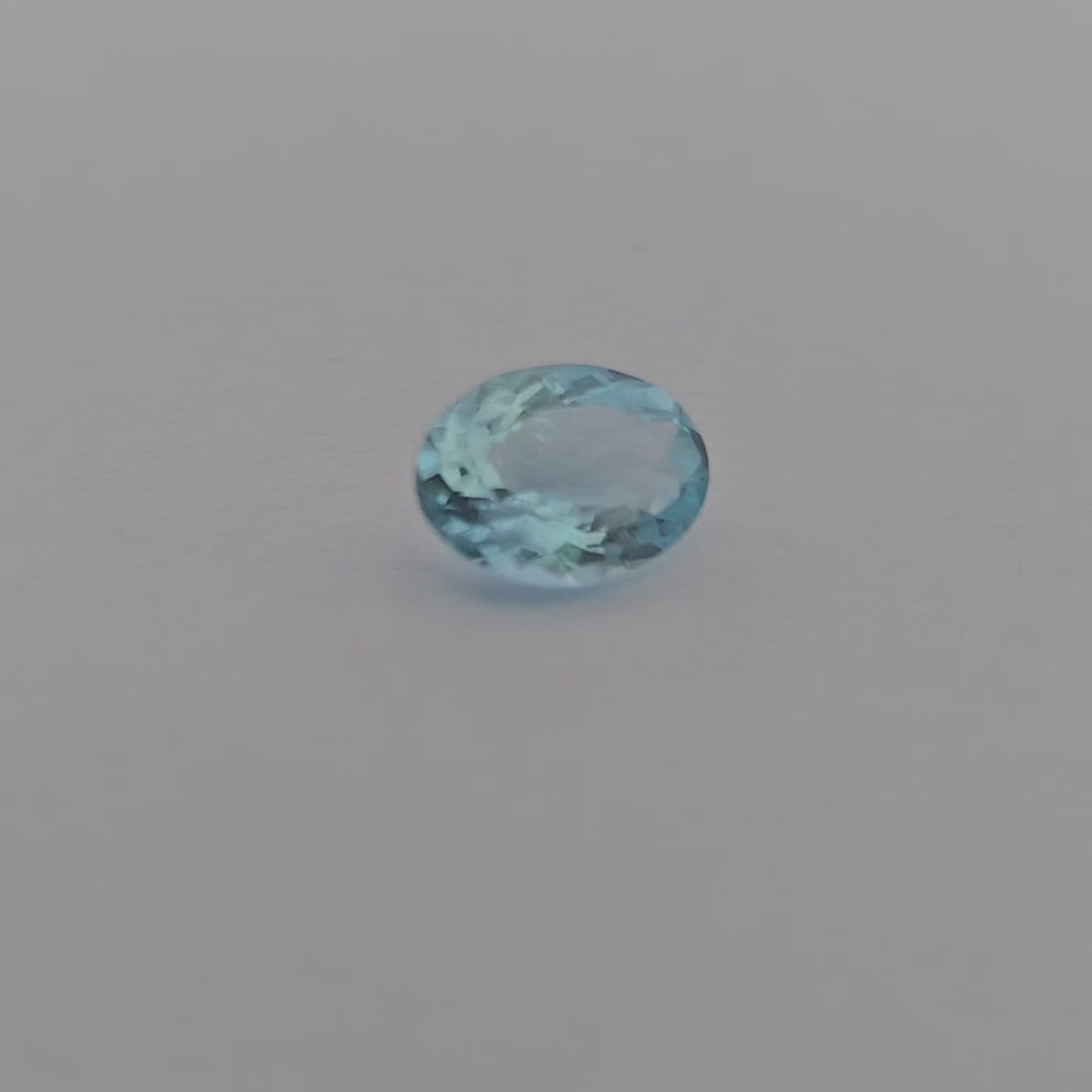 loose Natural Aquamarine Stone 1.13 Carats Oval Shape 8.3 x 6.3 mm