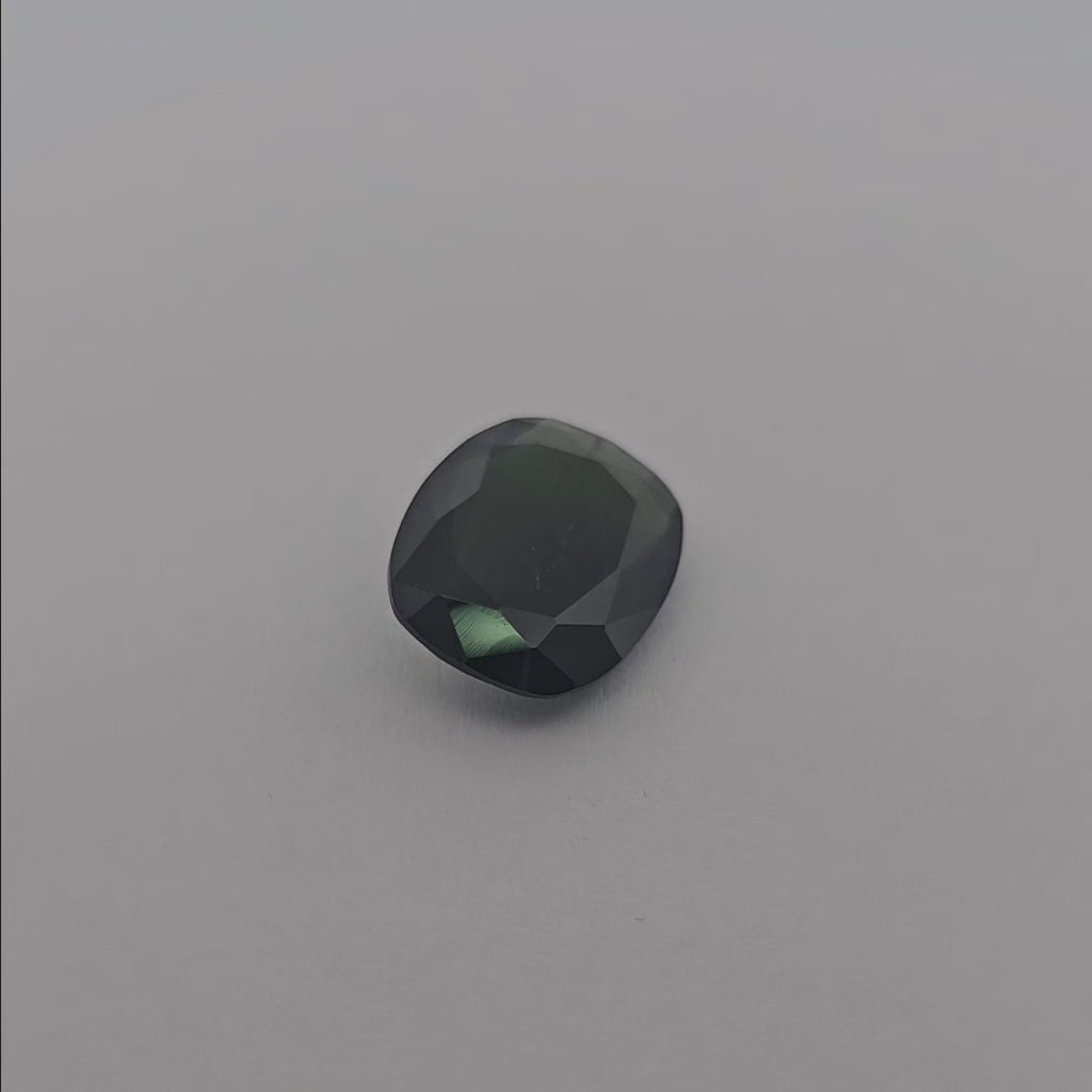 Natural Green Tourmaline Stone 5.6 Carats Cushion Cut (14x11  mm)