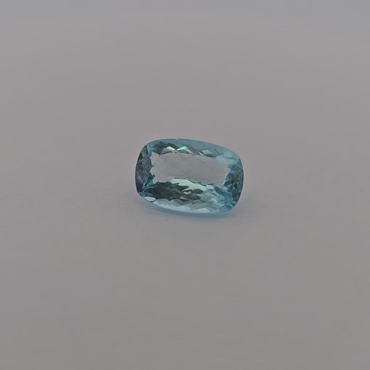 loose Natural Aquamarine Stone 2.25 Carats Cushion Shape 11.6 x 7.3 mm