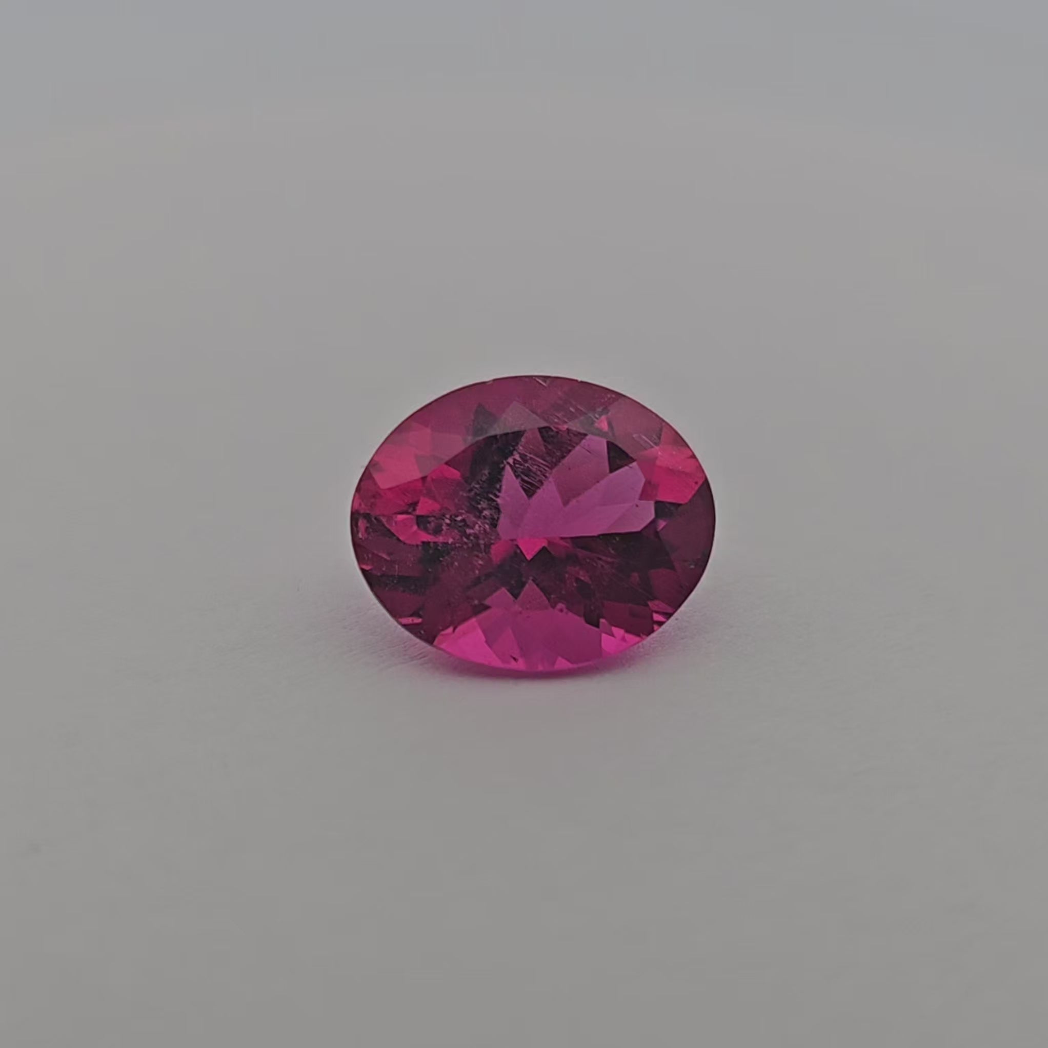 loose Natural Pink Rubellite Tourmaline Stone 3.97 Carats Oval Shape (11.8 x 9.8  mm)