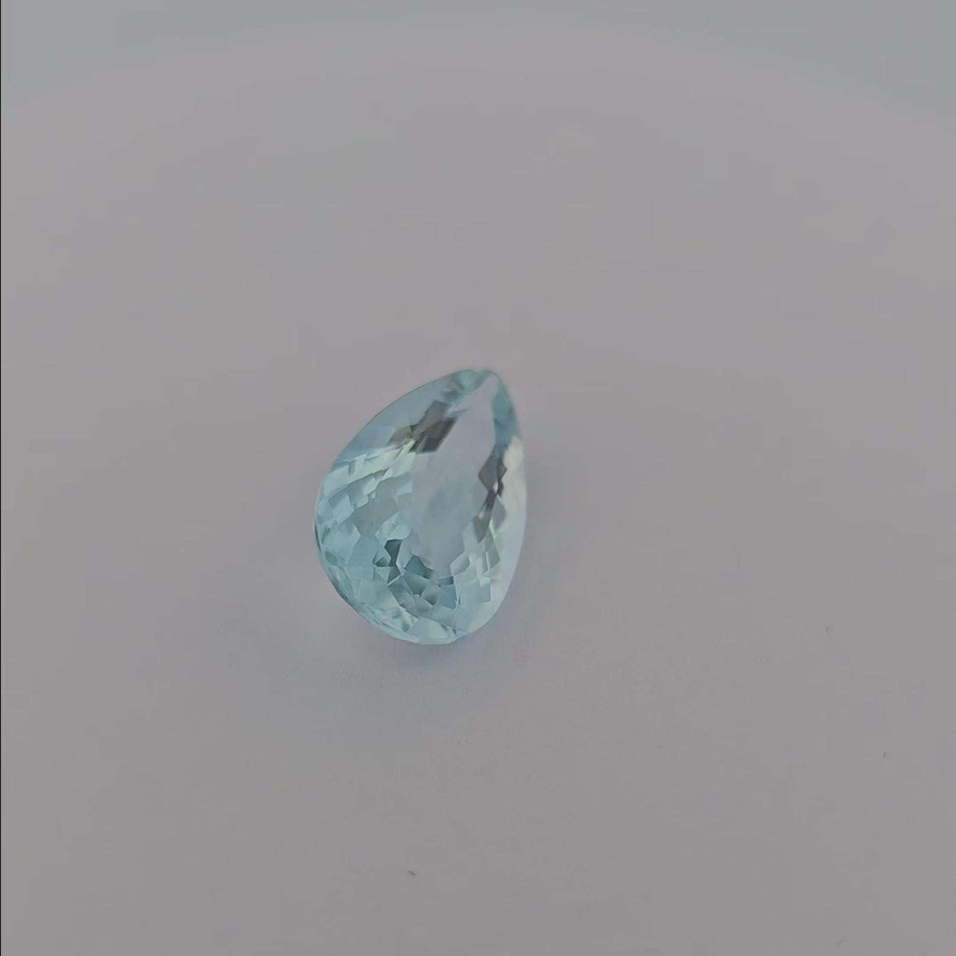 Natural Aquamarine Stone 9.42 Carats Pear Shape  16.9 x 9 mm