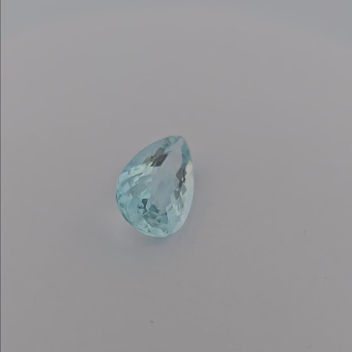 Natural Aquamarine Stone 9.42 Carats Pear Shape  16.9 x 9 mm