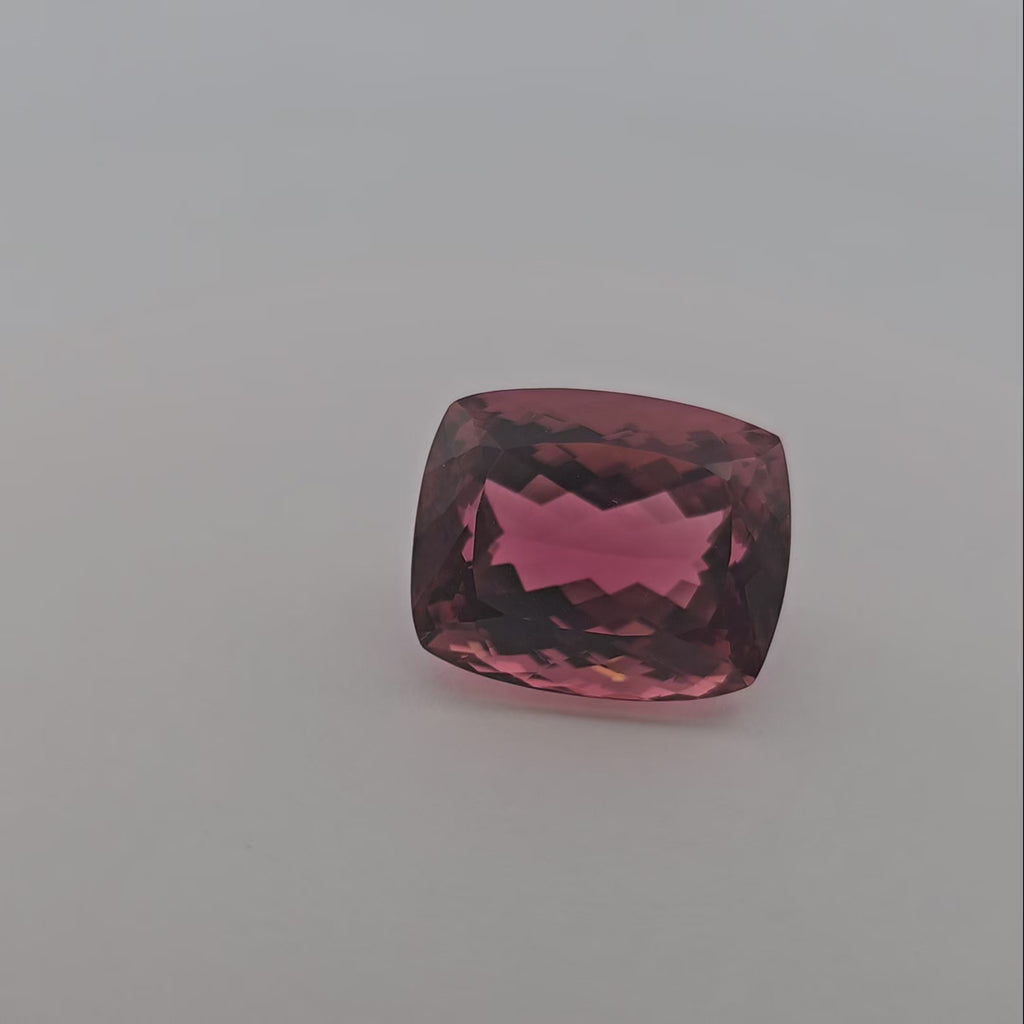 loose Natural Pink Tourmaline Stone 29.09 Carats Cushion Cut (19.3 x 15.7 mm
