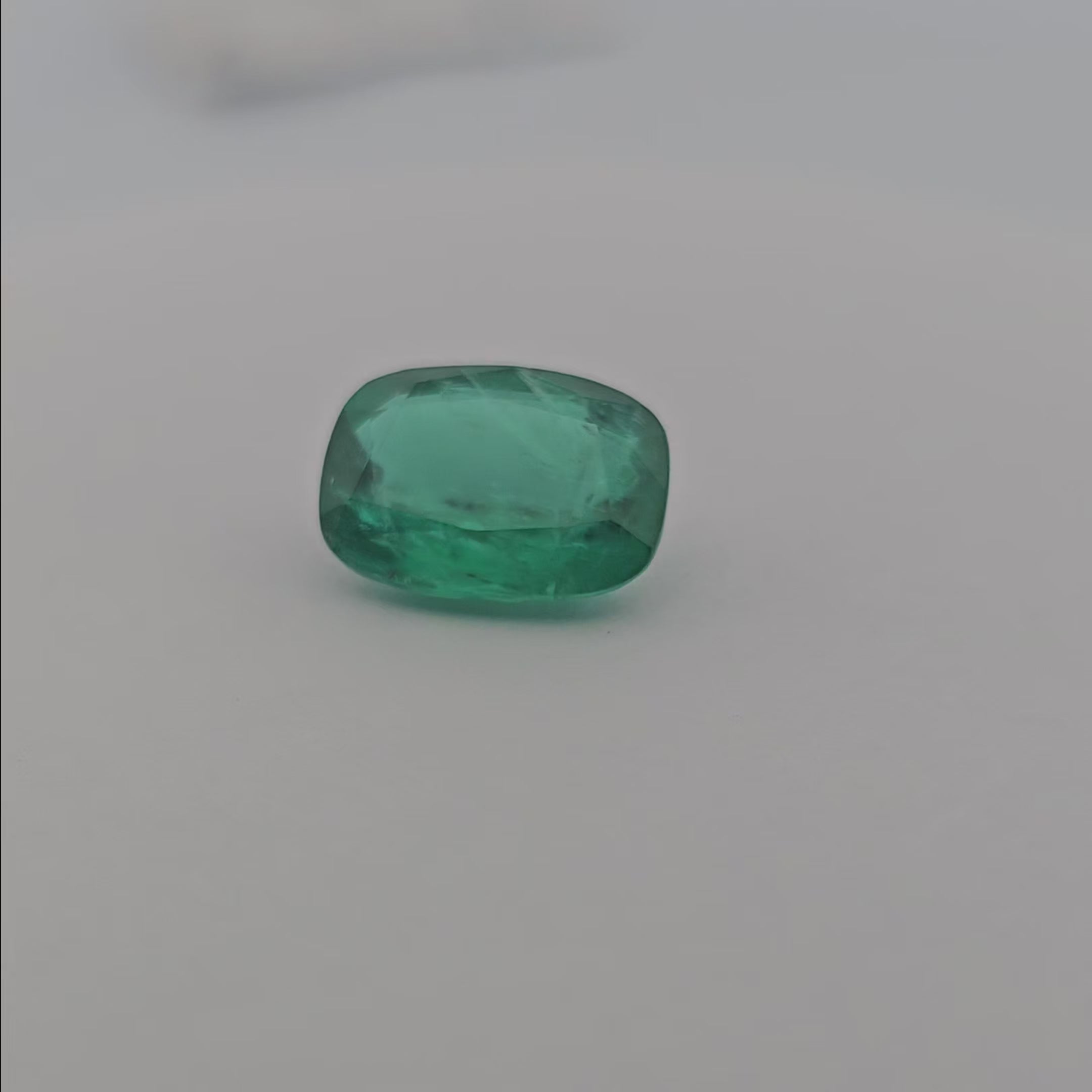 online Natural Zambian Emerald Stone 5.36 Carats Cushion Cut 13.53 x 9.72 x 5.87 mm