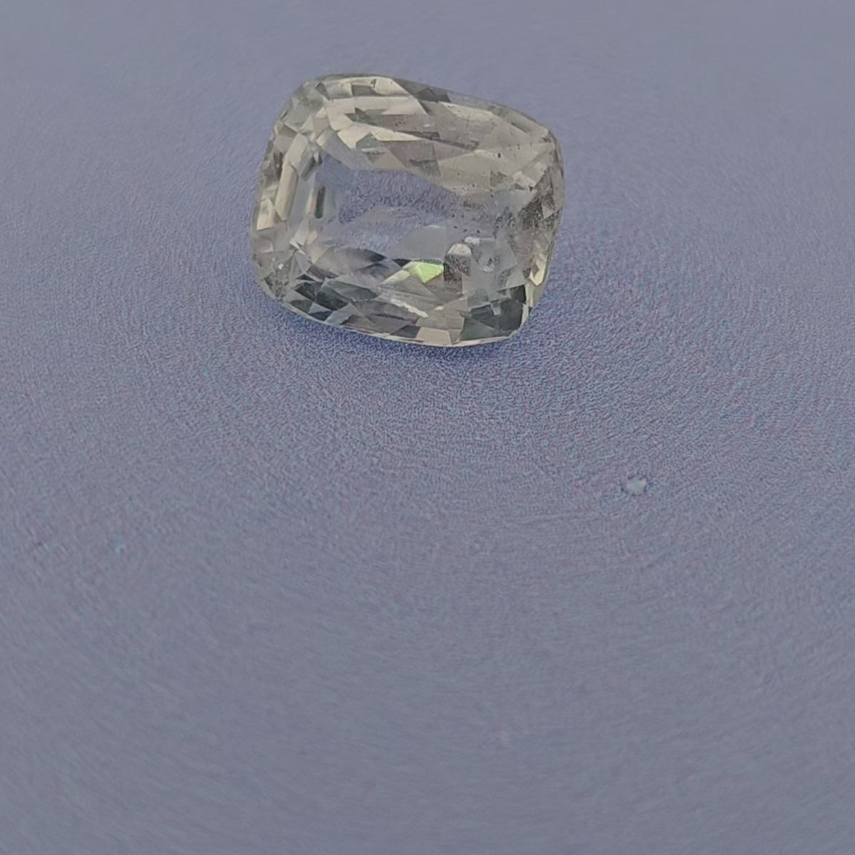Natural White Sapphire Stone 3.97 Carats Cushion Shape