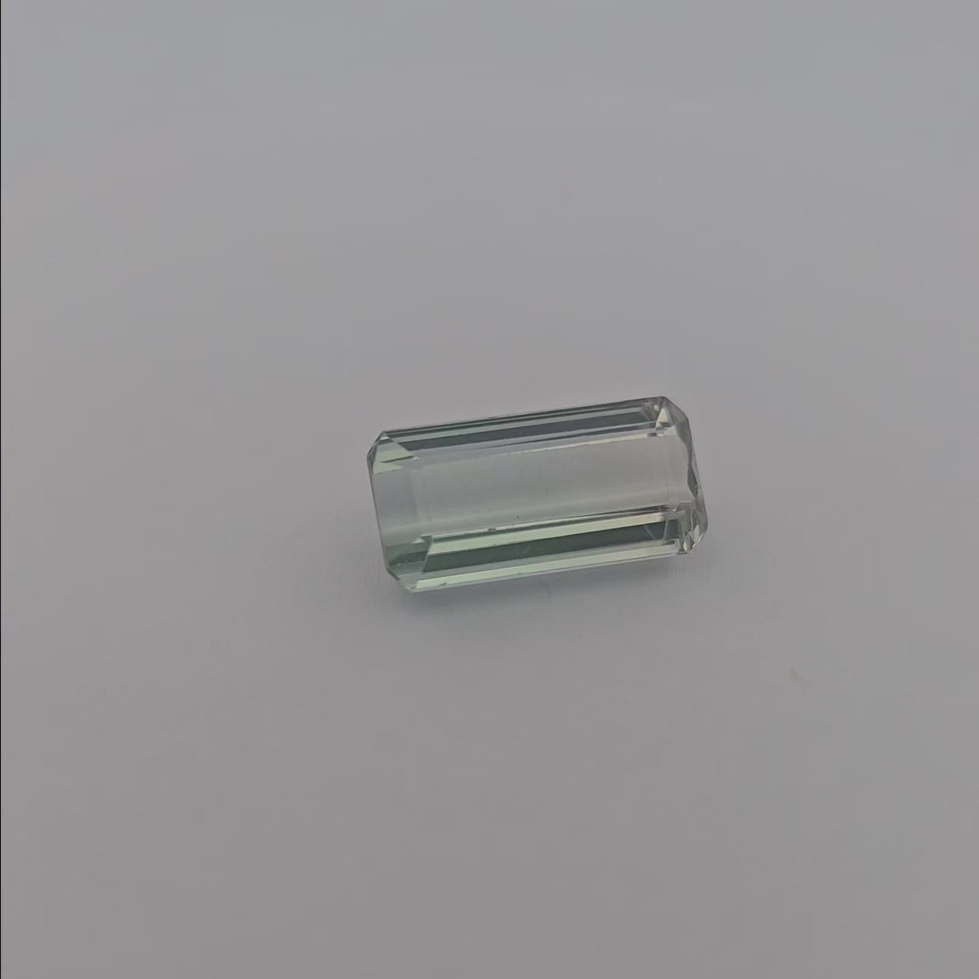 loose Natural Bi Color Tourmaline Stone 6.25 Carats Emerald Cut (15.5x7.9 mm)