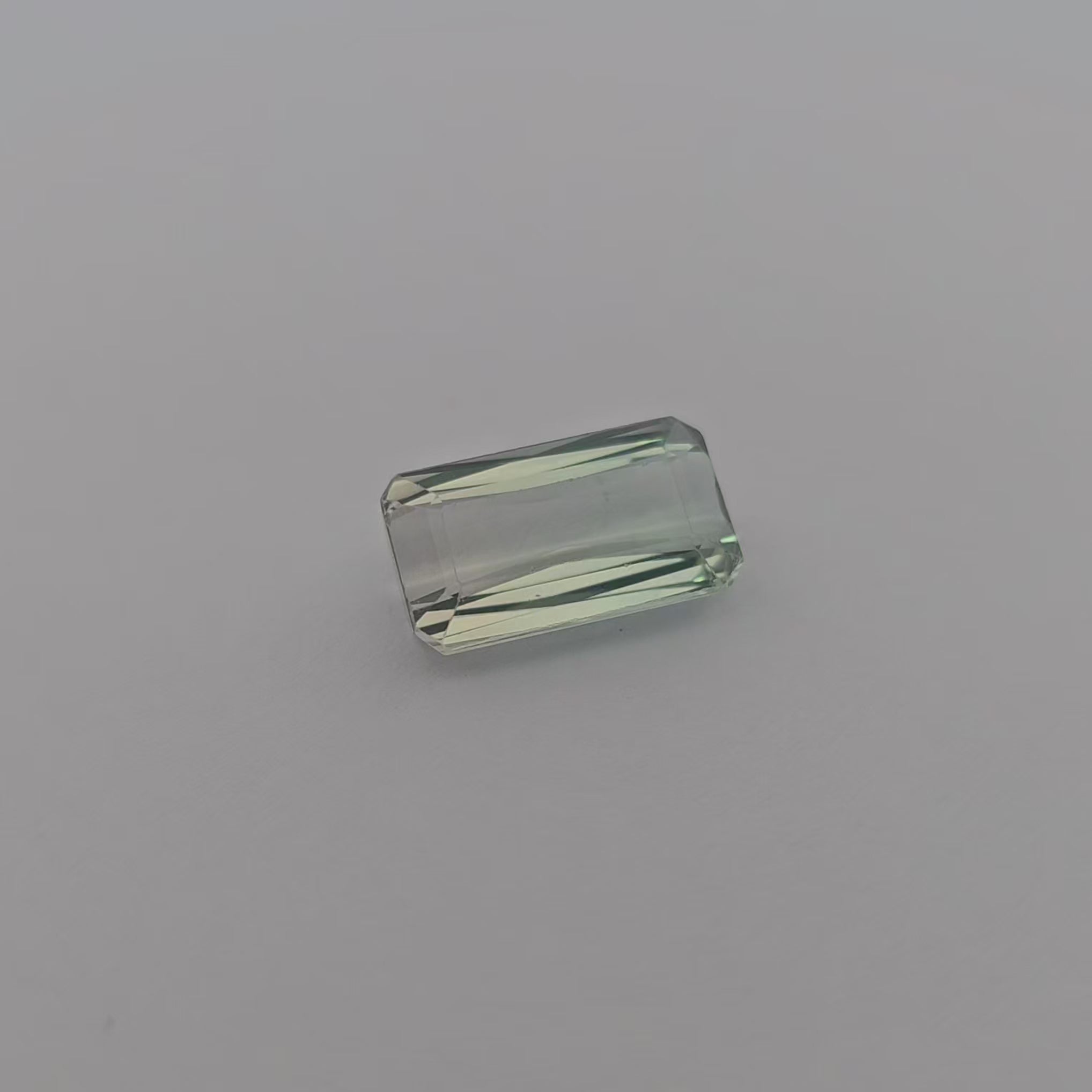 Natural Bi Color Tourmaline Stone 5.35 Carats Emerald Cut (13.5 x 7.9 mm)
