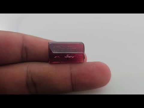 Natural Rubellite Tourmaline in Emerald Cut with 24 Carats for Sale